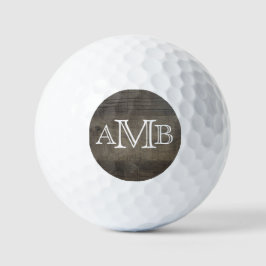 Mit Monogramm Holzlook Golfball