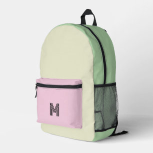 Mit Monogramm Hübsche Farben Moderne Girly Sweet Bedruckter Rucksack
