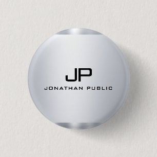 Mit Monogramm Imitate für metallisches Aussehen Si Button