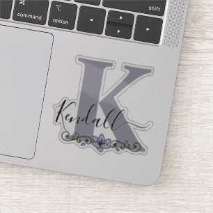 Mit Monogramm Individuelle Name Romantische Lippen Aufkleber
