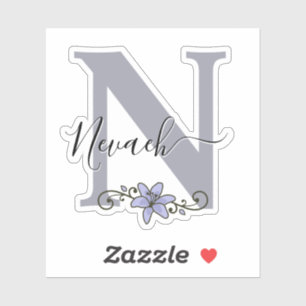 Mit Monogramm Individuelle Name Romantische Lippen Aufkleber