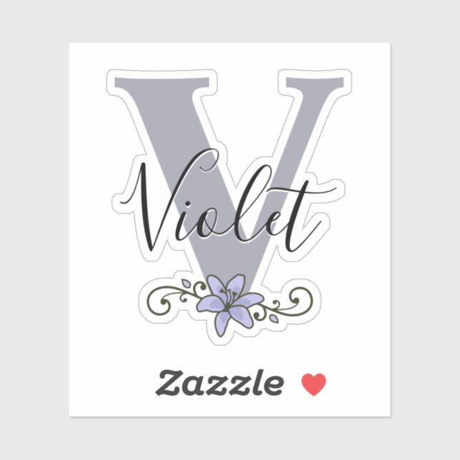 Mit Monogramm Individuelle Name Romantische Lippen Aufkleber (Blatt)