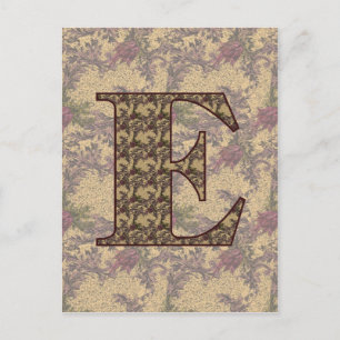 Mit Monogramm Initial E Elegante Florenz Postkarte