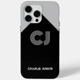 Mit Monogramm Initialen Minimalistisch grau und sc Case-Mate iPhone Hülle