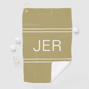 Mit Monogramm Initialen Stilvoll Golfer Modernes G Golfhandtuch