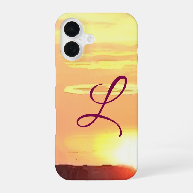 Mit Monogramm iPhone/iPad-Gehäuse iPhone 16 Hülle (Rückseite)