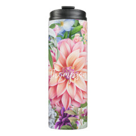 Mit Monogramm Kalligraphie Blume Liebhaber der Mod Thermosbecher