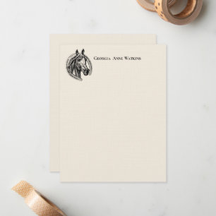 Mit Monogramm Karte für Vintages Pferd