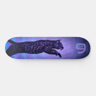 Mit Monogramm Katzen-Skateboard Skateboard