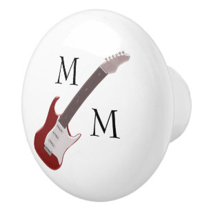 Mit Monogramm Keramik-Knoblauch mit Red Electric G Keramikknauf