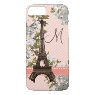 Mit Monogramm Kirschblossom Eiffelturm Case-Mate iPhone Hülle