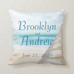 Mit Monogramm Kissen für Hochzeiten am Strand