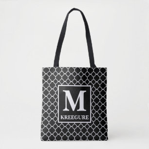 Mit Monogramm klassische Serif-BW-Quatrefolie