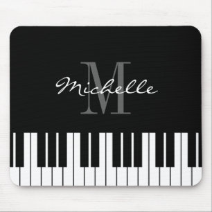 mit Monogramm Klaviertasten Mausknöpfe für Pianist Mousepad