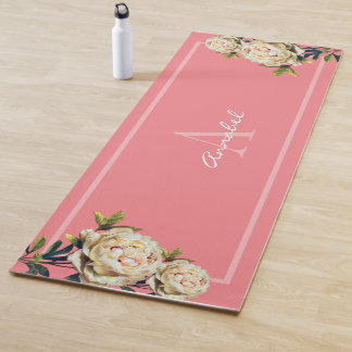 Mit Monogramm Lachs-Rosa-Mat Yogamatte