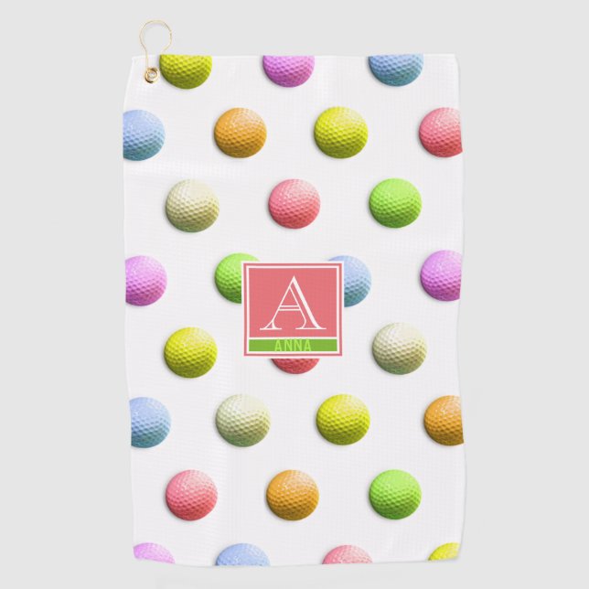 Mit Monogramm Ladys Golf Geschenke Golfhandtuch (Vorderseite)