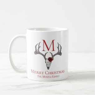 Mit Monogramm Land - Weihnachtsmäntel und Rose Kaffeetasse