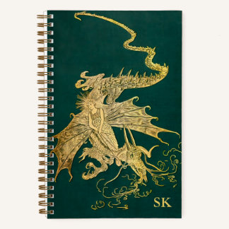 Mit Monogramm Lang Green Fairy Book Dotted Journal Notizbuch