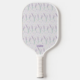 Mit Monogramm Lavender Hearts Girly Hübsch Preppy Pickleball Schläger