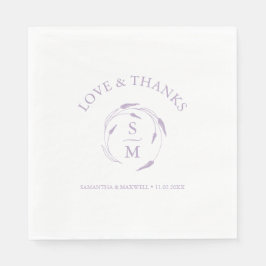 Mit Monogramm Lavender Wedding Napkins Serviette