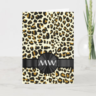 Mit Monogramm Leoparddruck