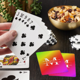 Mit Monogramm LGBT-Pride-Regenbogenblende Spielkarten