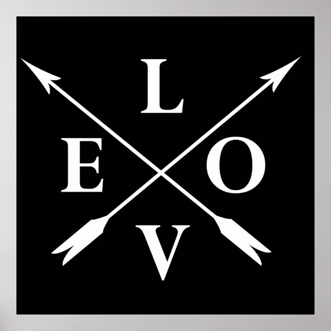mit Monogramm Liebe Poster (Vorne)