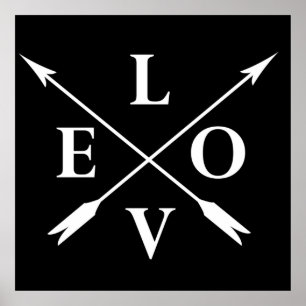 mit Monogramm Liebe Poster