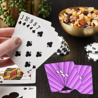 Mit Monogramm Lila Art Deco Spielkarten