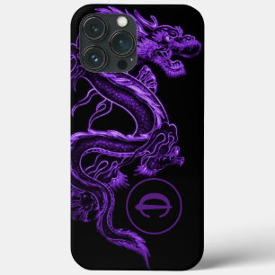 Mit Monogramm Lila asiatischer Drache Case-Mate iPhone Hülle