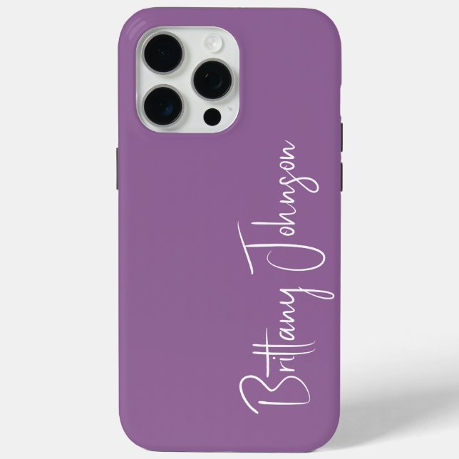 Mit Monogramm Lila Case-Mate iPhone Hülle (Rückseite)