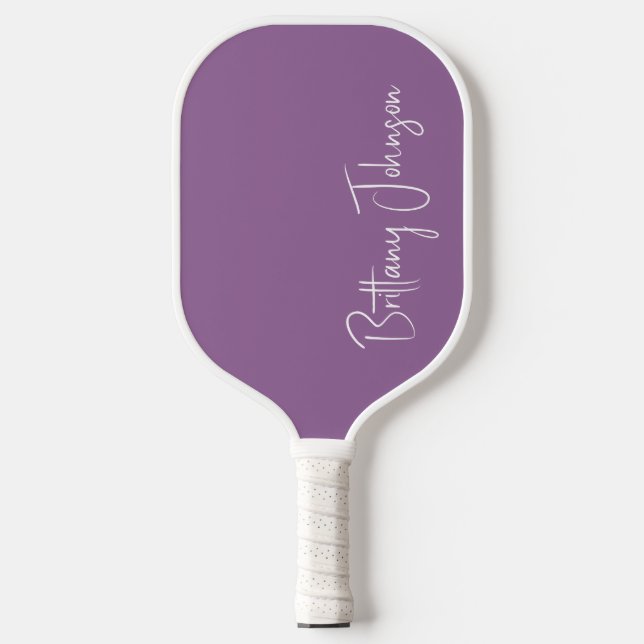 Mit Monogramm Lila Pickleball Paddel Schläger (Vorderseite)