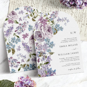 Mit Monogramm Lilac Arch Wedding Einladung
