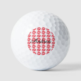 Mit Monogramm Lipstick-Küsse Golfball