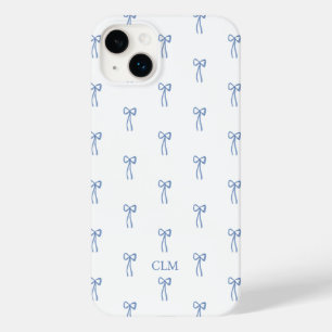 Mit Monogramm Little Bow Blue Case-Mate iPhone 14 Plus Hülle
