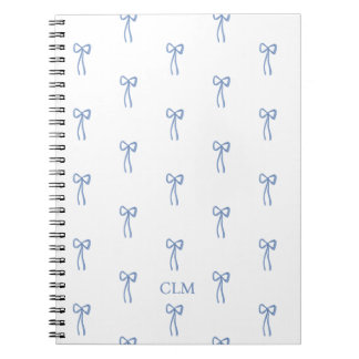 Mit Monogramm Little Bow Blue Notebook Notizblock