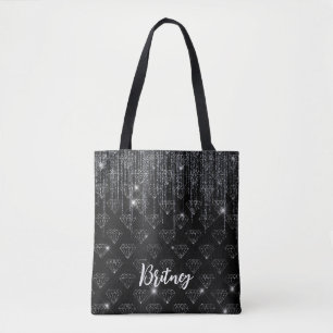 Mit Monogramm Luxus Black Glamour Glitzer Diamonds