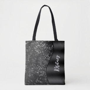 Mit Monogramm Luxus Black Glamour Glitzer Muster