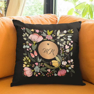 Mit Monogramm Luxusgold Rosa Kissen