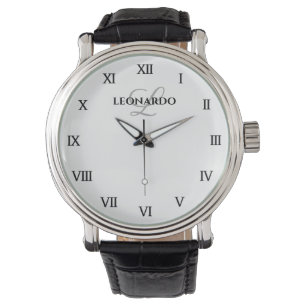 Mit Monogramm Luxusuhrgeschenk für Männer zum Ge Armbanduhr