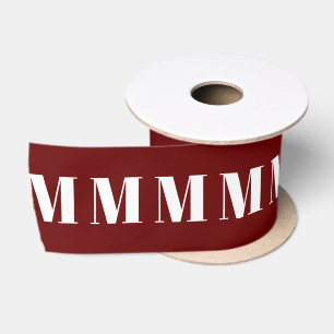 mit Monogramm Maroon burgundy Satinband