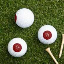 Mit Monogramm Maroon-Golfbälle