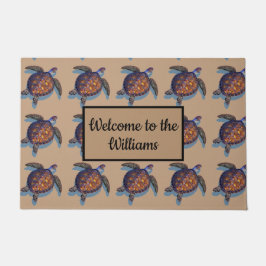 Mit Monogramm Meerschildkrötenmatte Fußmatte