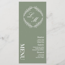 Mit Monogramm Menü für Hochzeiten von Skripten in Menükarte
