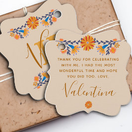 Mit Monogramm mexikanischer Western Boho Geschenkanhänger