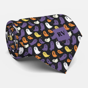 Mit Monogramm Mini Halloween-Geister Krawatte