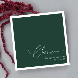 Mit Monogramm Minimalismus: Glückliches Paar Serviette