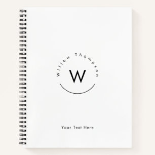 Mit Monogramm Minimalistin Notizbuch