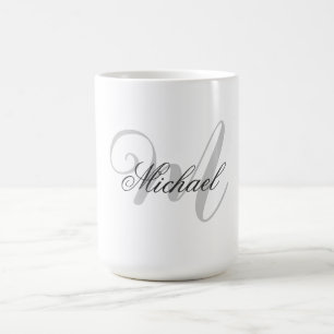 Mit Monogramm Minimalistische Schlicht Moderne Kaffeetasse