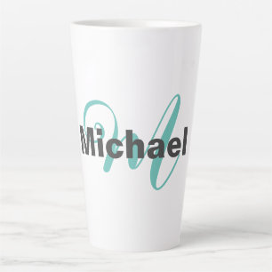 Mit Monogramm Minimalistische Schlicht Moderne Milchtasse